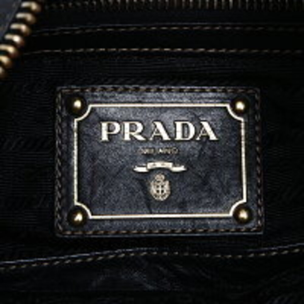Prada Leather Shoulder Bag Black - Picture 12 of 13